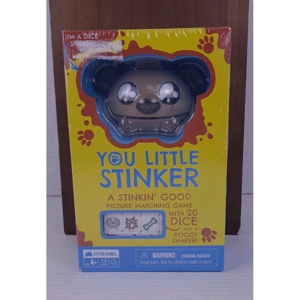 YOU LITTLE STINKER A Stinkin Good Picture Matching Game 20 Dice Doggy Shaker